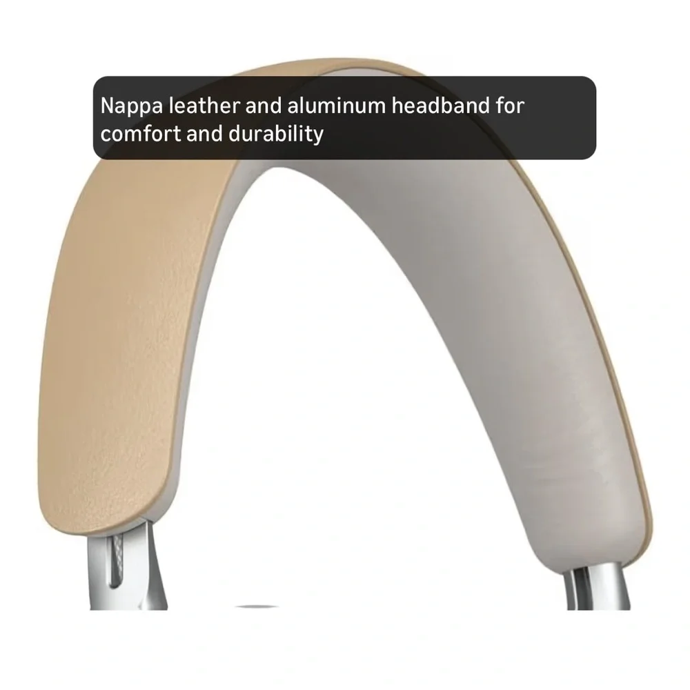 BNWT Bowers & Wilkins Px8 Over-Ear noise canceling Headphones in Tan and Silver - Picture 2 of 16